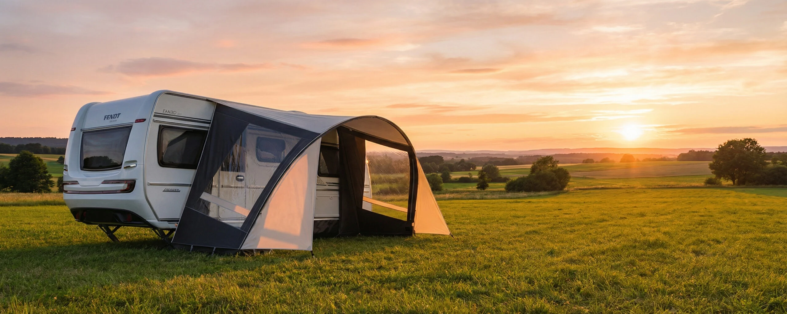 Easyshade met uitgerolde wings 2 - Ochtend zon